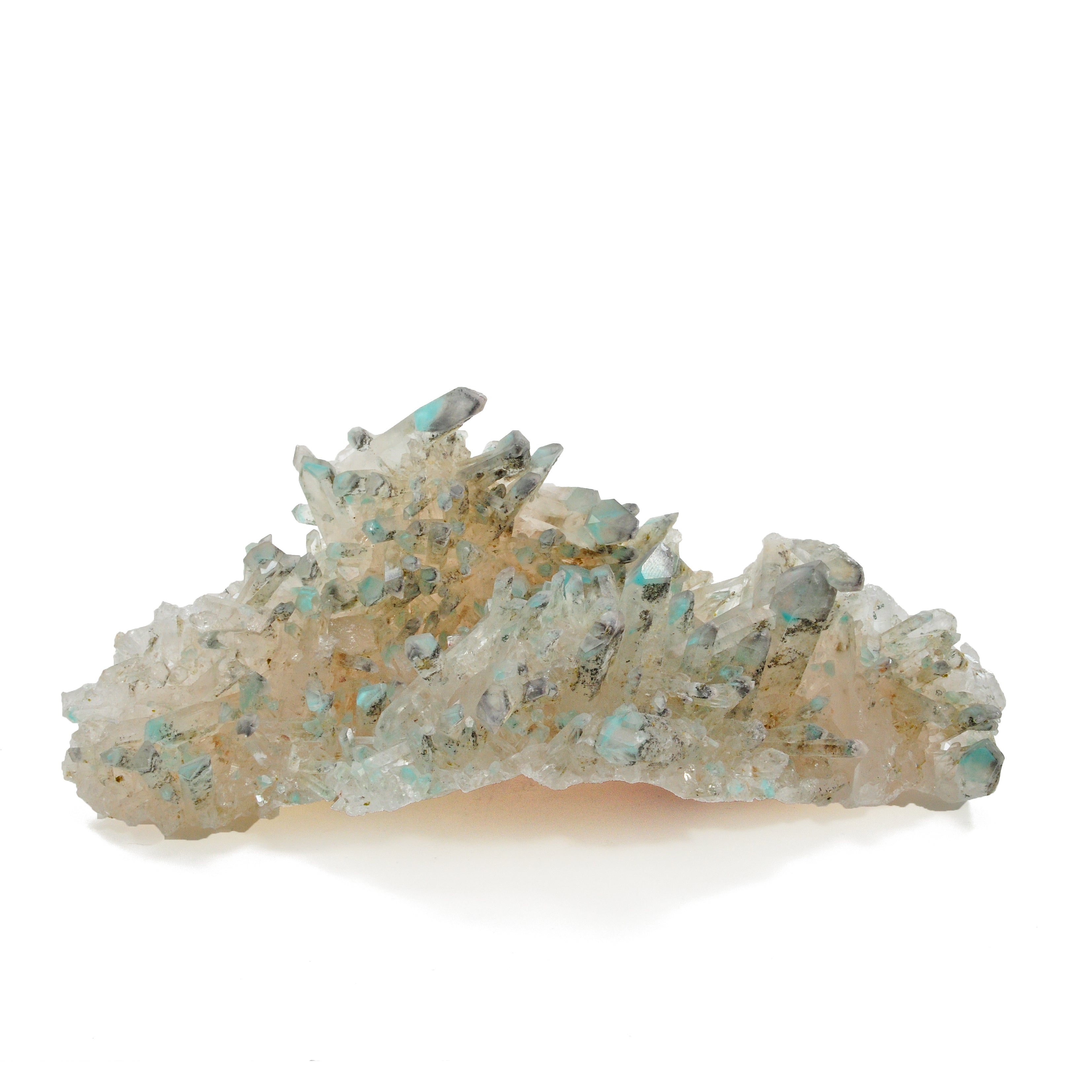 Ajoite in Quartz 7.0 inch 1.14 lbs Natural Crystal Cluster - South Africa - EEX-021 - Crystalarium