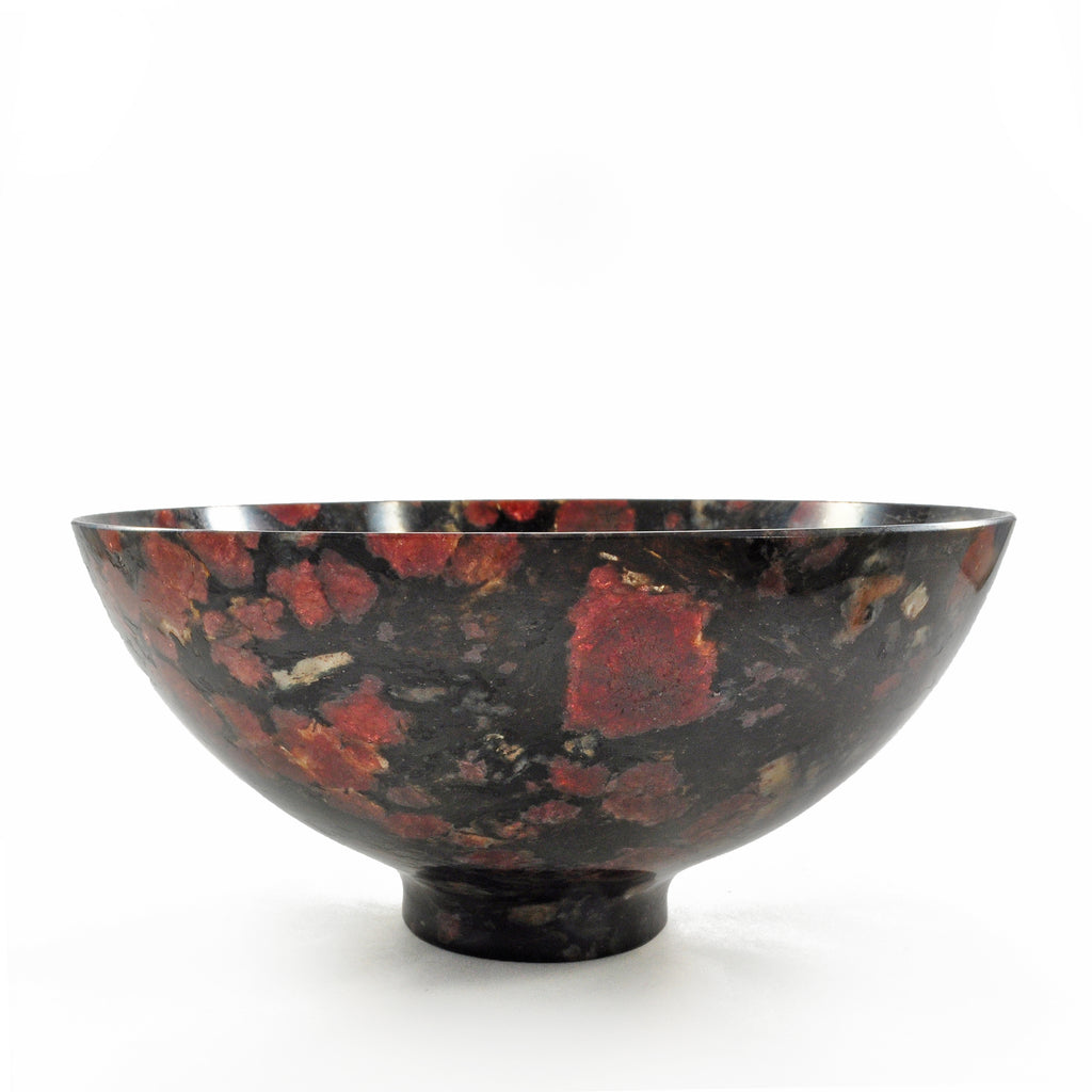 Garnet in Matrix 5.9 inch 0.68 lbs Natural Crystal Carved Bowl - India - CCR-038 - Crystalarium