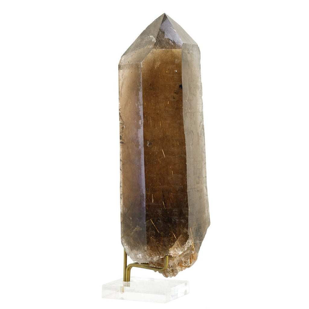 Rutilated Smoky Quartz 9.5 Inch 4.74lb Natural Crystal - Brazil - FFX-063 - Crystalarium