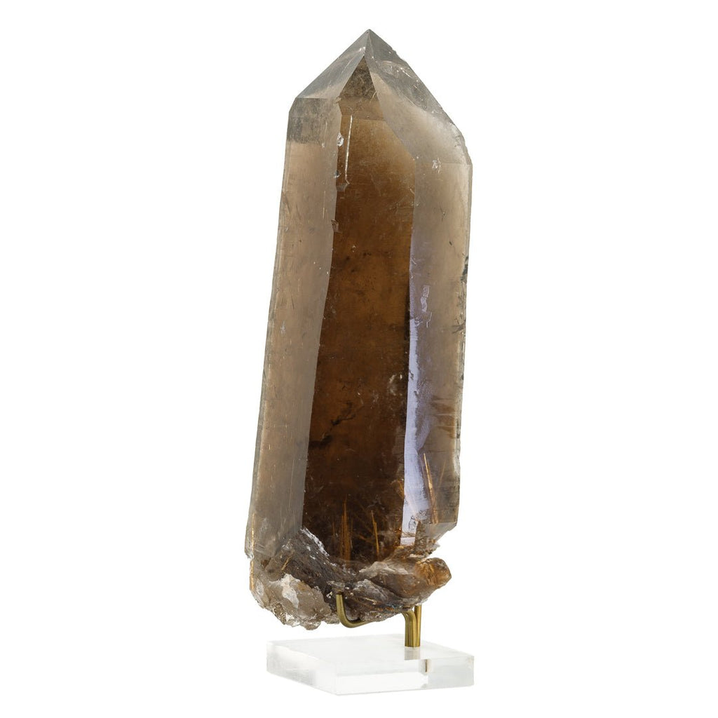 Rutilated Smoky Quartz 9.5 Inch 4.74lb Natural Crystal - Brazil - FFX-063 - Crystalarium
