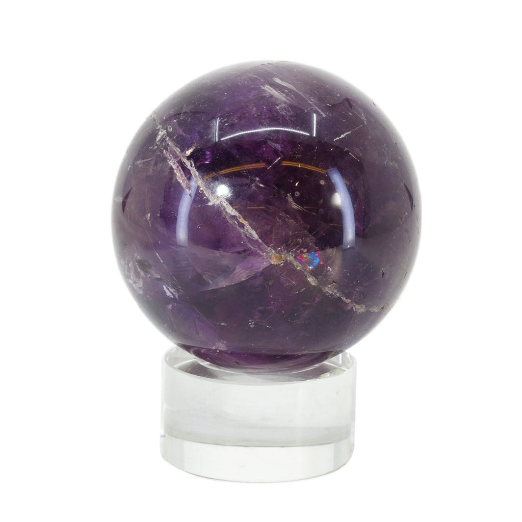 Amethyst 2.4 Inch .68lb Polished Crystal Sphere - Brazil - JJL-057B - Crystalarium