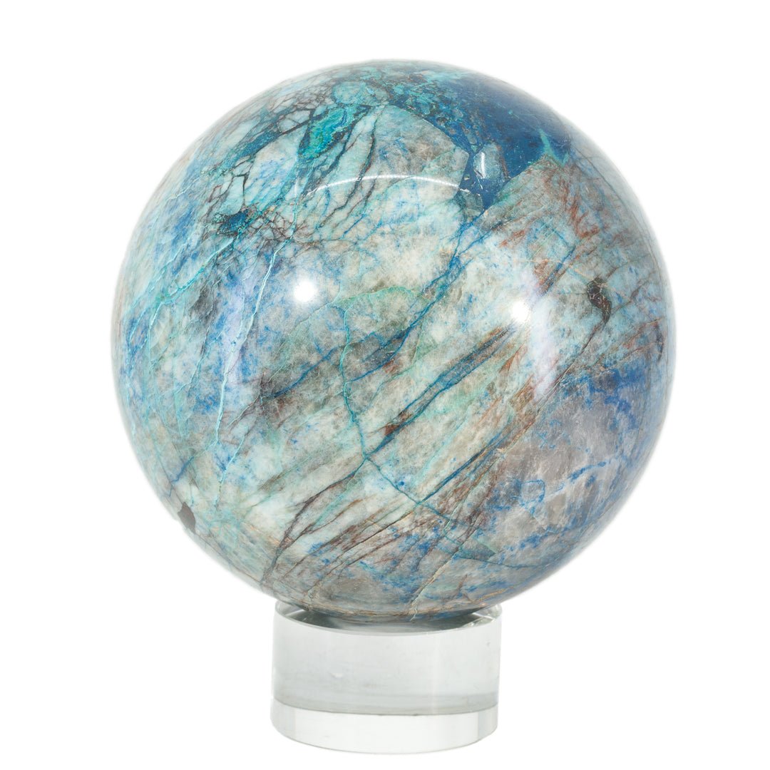 Shattuckite 3.7 Inch 2.42lb Polished Crystal Sphere - FFL-079 - Crystalarium