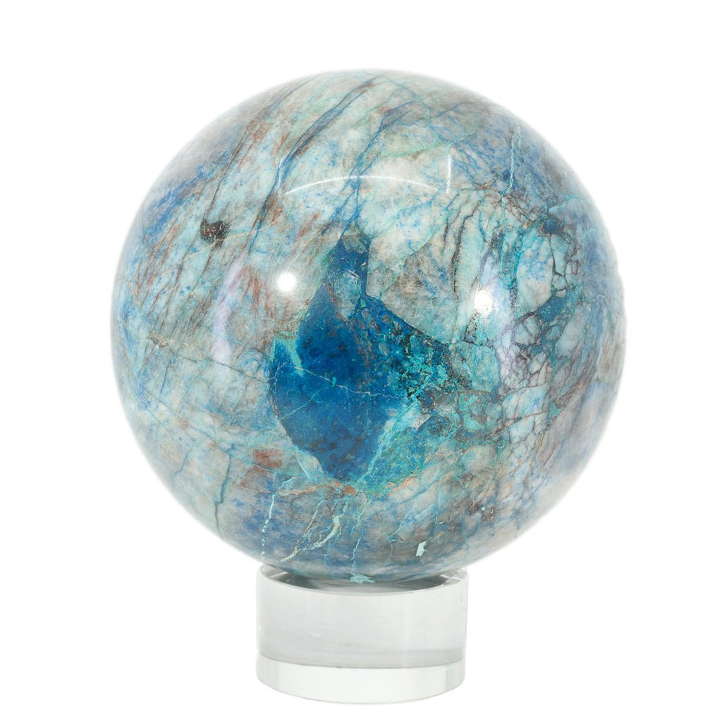 Shattuckite 3.7 Inch 2.42lb Polished Crystal Sphere - FFL-079 - Crystalarium
