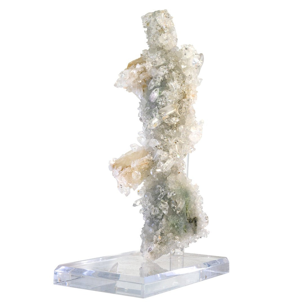 Apophyllite with Stilbite 10.5 Inch 1.67lb Natural Crystal - India - JJX-262 - Crystalarium