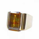 Sphalerite Gem Faceted 14kt Ring - SO-167 - Crystalarium