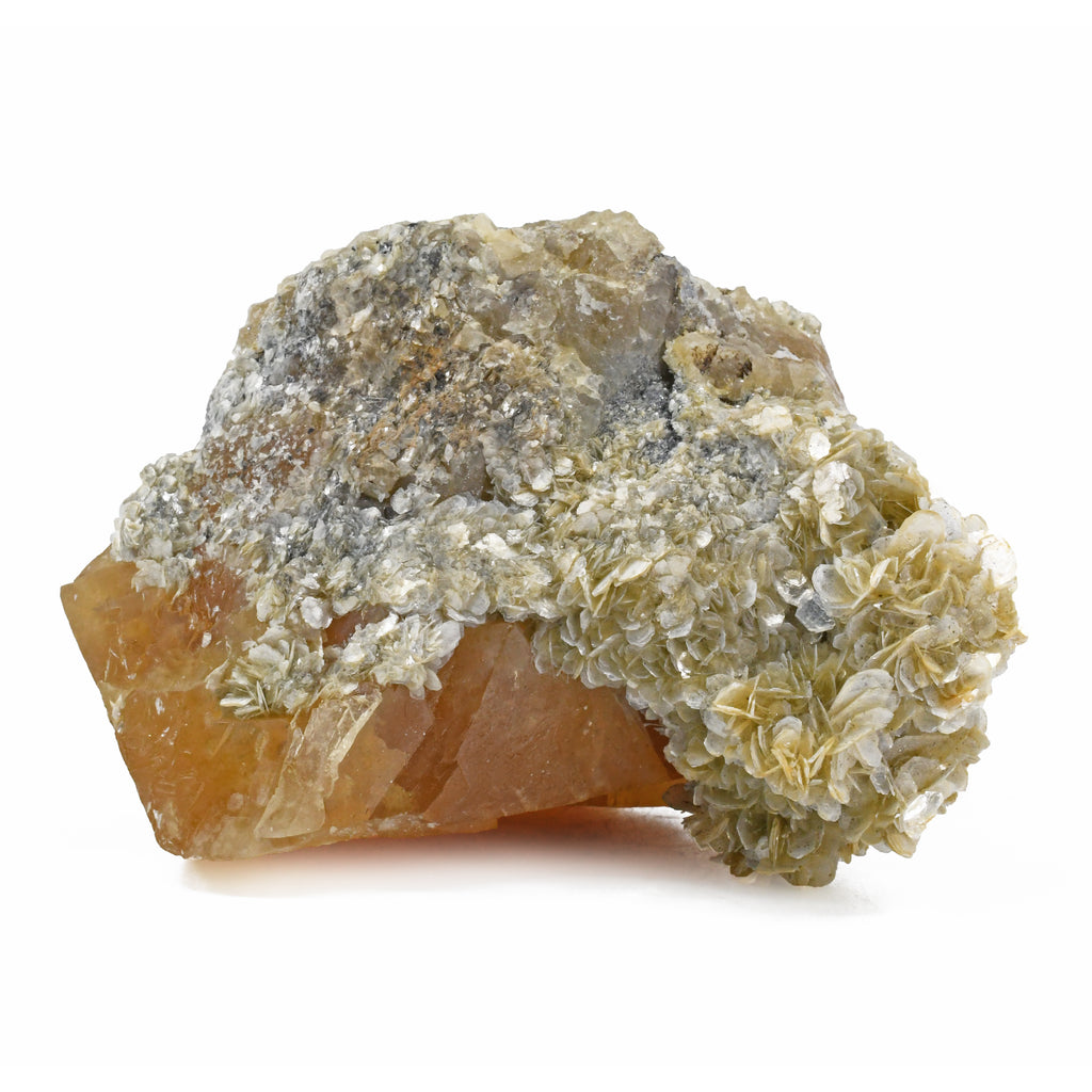 Sheelite with Muscovite Natural Crystal Specimen - China - ZX-393 - Crystalarium