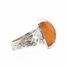 Spessartine Garnet 12.55ct Gem Crystal Handcrafted Sterling Silver Ring - DDO-064 - Crystalarium