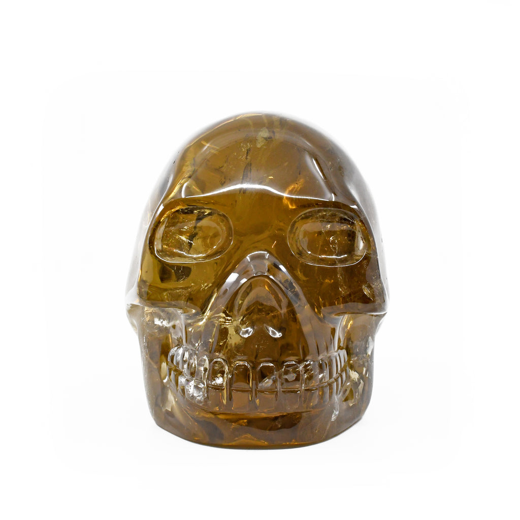 Citrine 5.51 inch 5.6 lbs Carved Crystal Skull - GGF-012 - Crystalarium