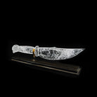 Quartz 15 inch 3 lbs Carved Knife on Custom Metal Stand - Brazil - GGR-114A - Crystalarium