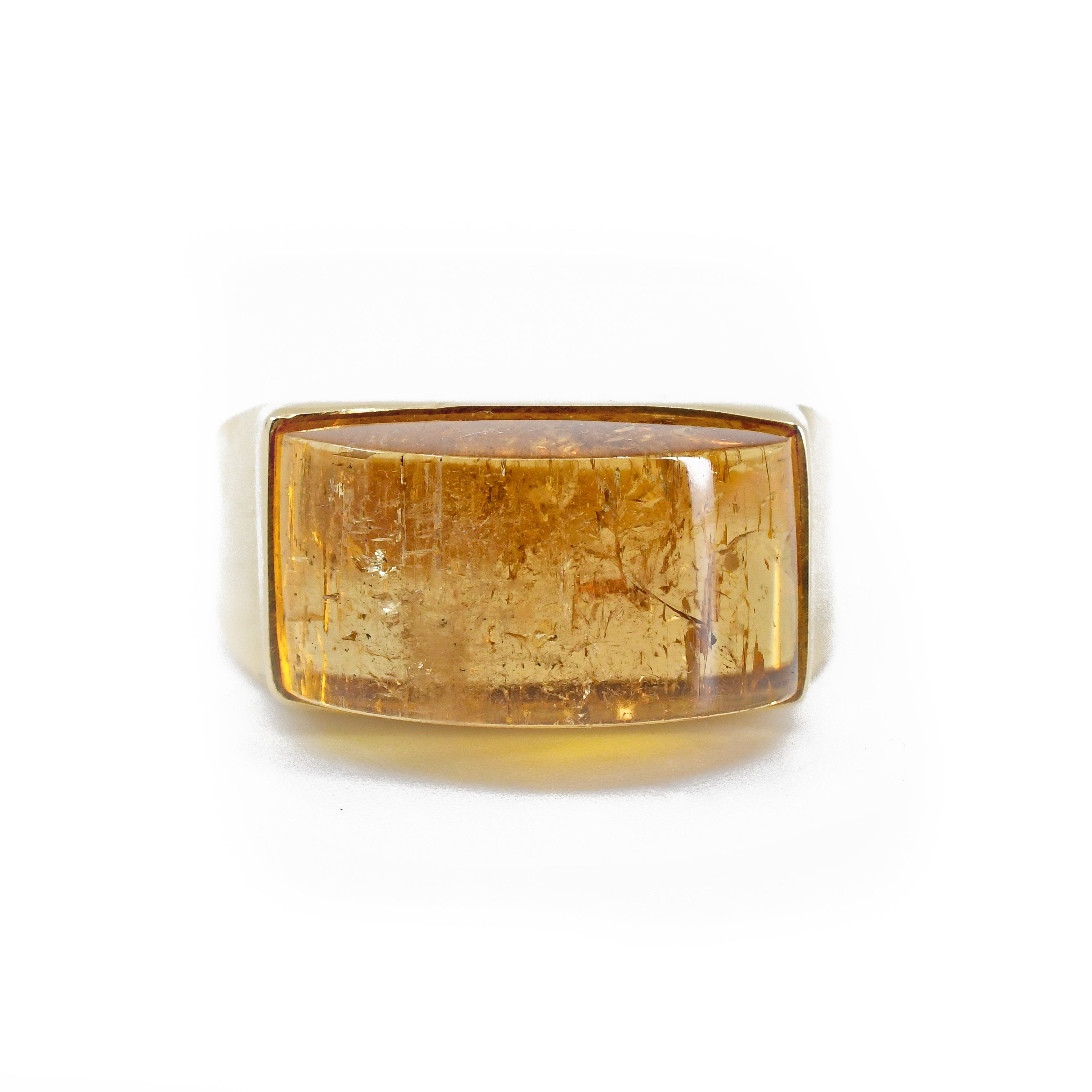 Imperial Topaz 14k Handcrafted Gemstone Ring - OO-158 - Crystalarium