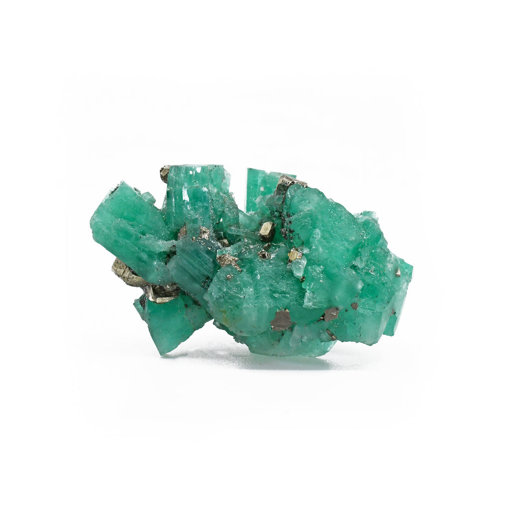 Emerald 1.29 inch 40.5 ct with Pyrite Natural Crystal Specimen - Colombia - GGX-266 - Crystalarium