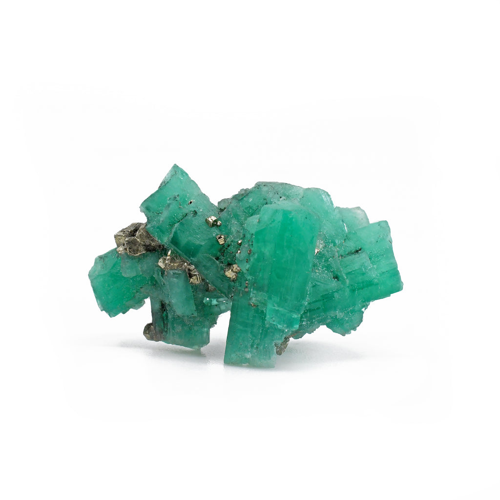 Emerald 1.29 inch 40.5 ct with Pyrite Natural Crystal Specimen - Colombia - GGX-266 - Crystalarium