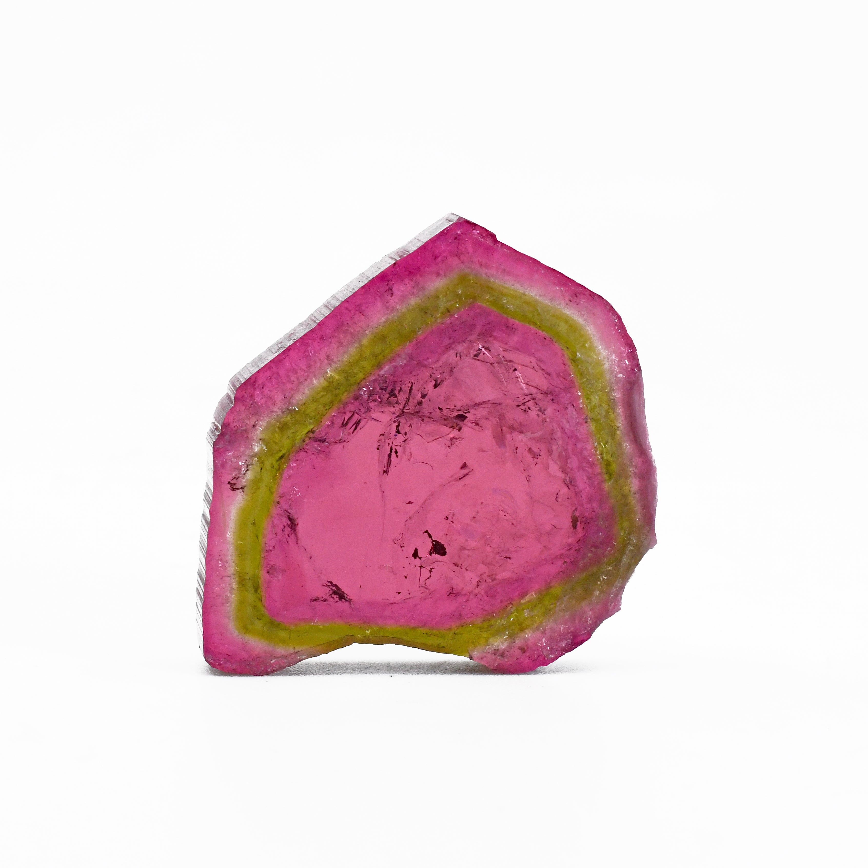 Watermelon Tourmaline 1.38inch 50.76 ct Natural Crystal Polished Slice - Brazil - GGX-077 - Crystalarium