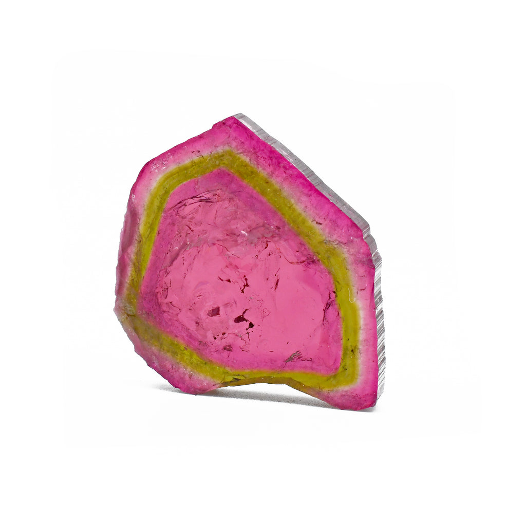 Watermelon Tourmaline 1.38inch 50.76 ct Natural Crystal Polished Slice - Brazil - GGX-077 - Crystalarium