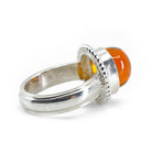 Madiera Citrine 6.34ct Round Cabochon Sterling Silver Handcrafted Gemstone Ring - GGO-116 - Crystalarium