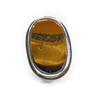 Tiger's Eye 31.06ct Cabochon Handcrafted Sterling Silver Ring - BBO-099 - Crystalarium