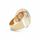 Bi-Color Tourmaline 16.89ct Rosecut Asymmetrical 14k Handcrafted Ring - EEO-289 - Crystalarium