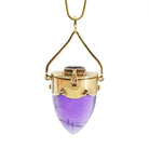 Amethyst and Rubelite Tourmaline 14k Handcrafted Vessel Pendant - JO-081 - Crystalarium