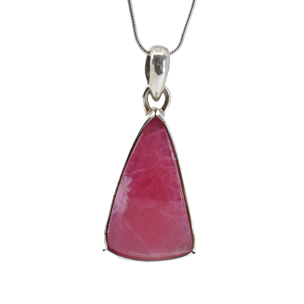 Cobalt Calcite 29.12ct Sterling Silver Cabochon Handcrafted Pendant - CCO-046 - Crystalarium