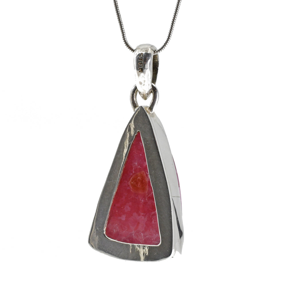 Cobalt Calcite 29.12ct Sterling Silver Cabochon Handcrafted Pendant - CCO-046 - Crystalarium
