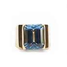 Aquamarine Faceted 14kt Gold Handmade Ring - UO-276 - Crystalarium