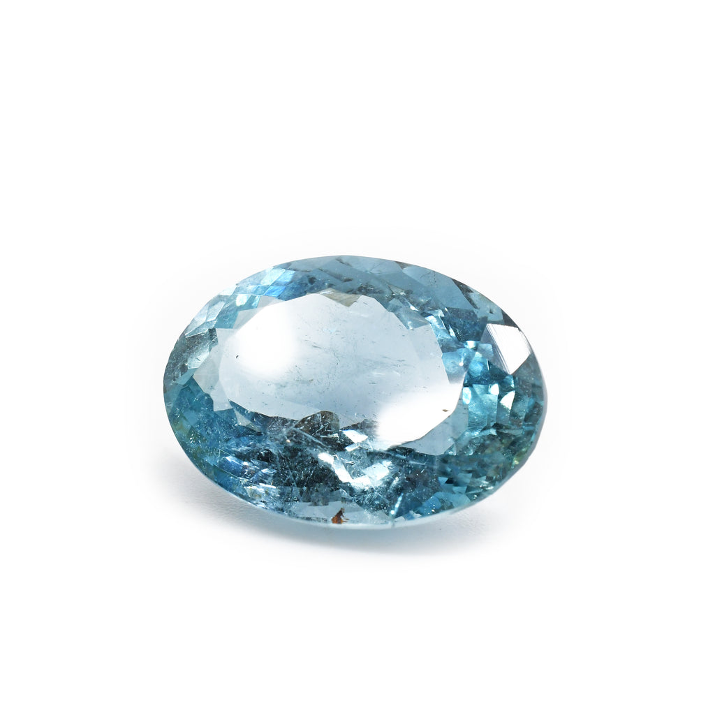 Aquamarine 12.34ct Faceted Oval Gemstone - 17-011 - Crystalarium