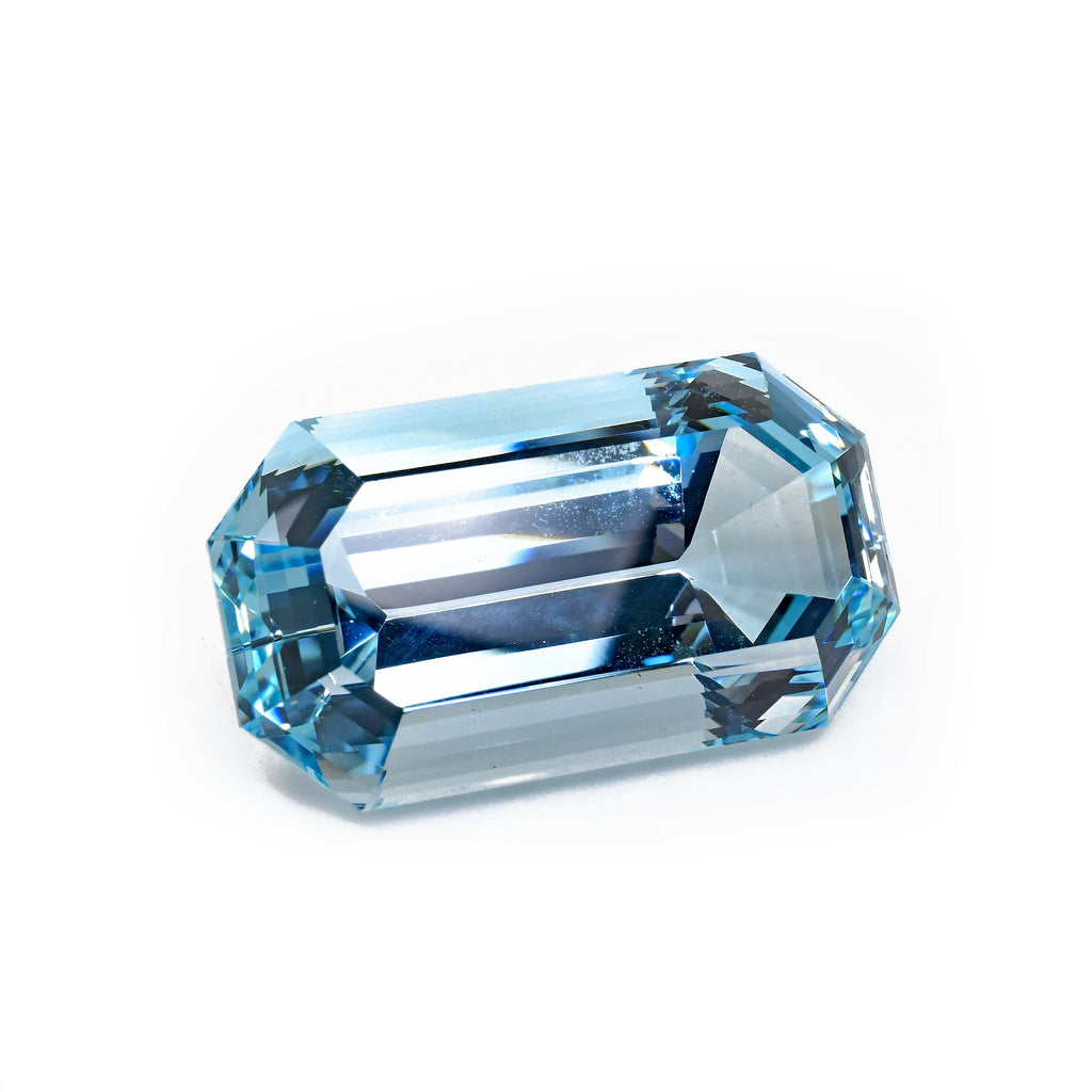 Aquamarine 37.7 mm 105.5 carat Natural Faceted Gemstone - Brazil - PV-129 - Crystalarium