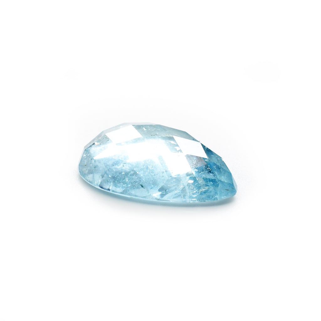 Aquamarine 23.76mm 20.06ct Faceted Rose Cut Teardrop Gemstone - 18-011 - Crystalarium