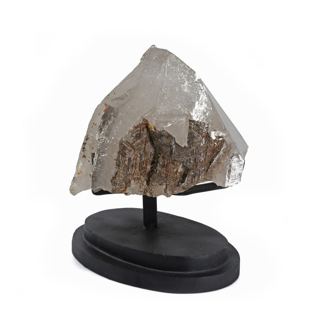 Reticulated Quartz 9 inch 7.2 lbs Natural Crystal on Custom Stand - Brazil - HHX-032 - Crystalarium
