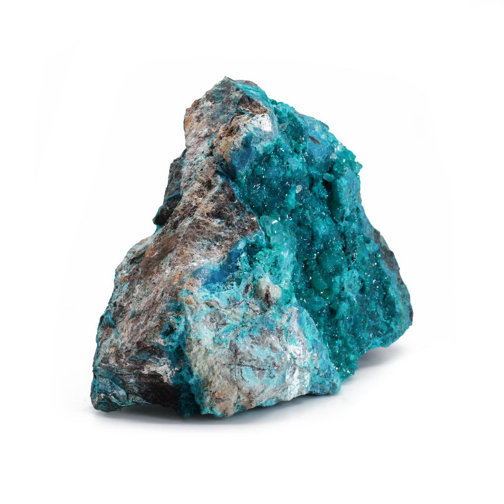 Dioptase and Shattuckite 4.18 inch 420 grams with Quartz Natural Crystal Cluster - Mexico - HHX-091 - Crystalarium