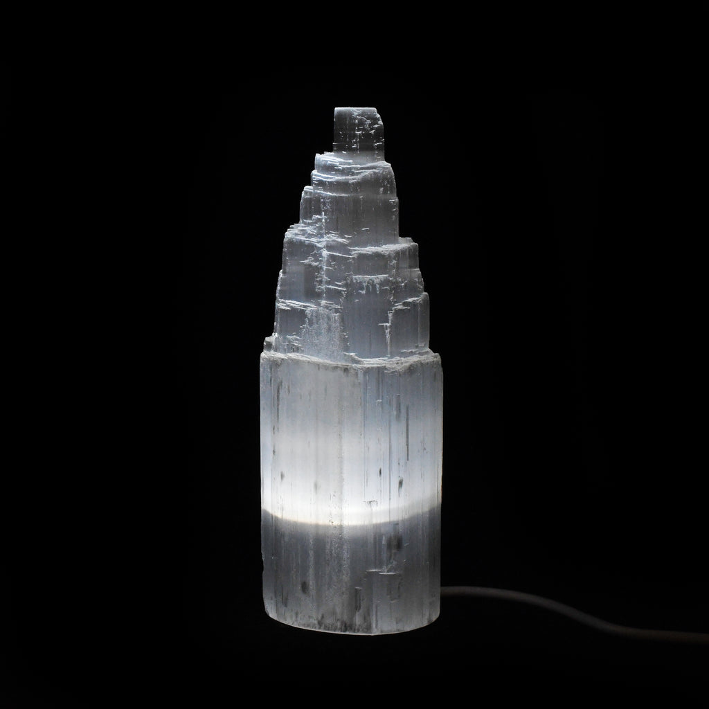 Selenite 6" Natural Crystal USB Lamp - GGX-155 - Crystalarium