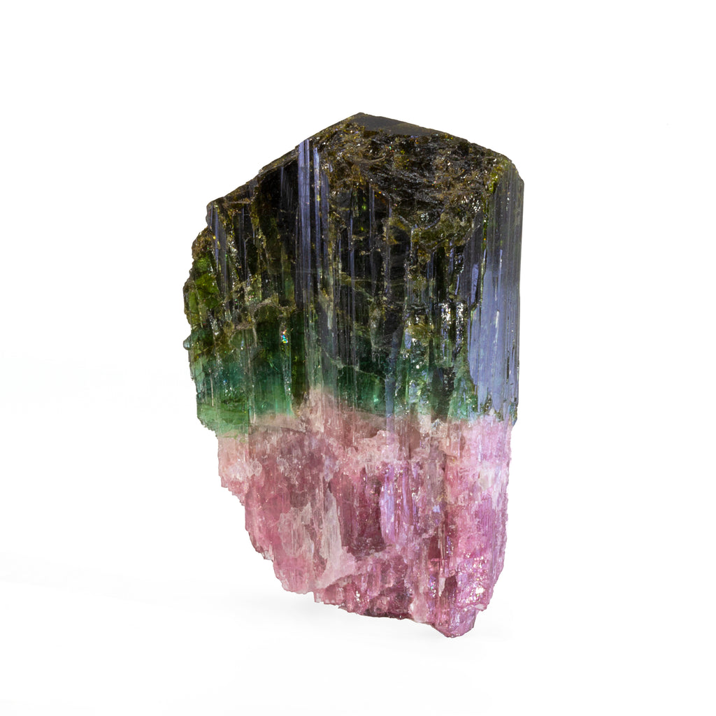 Bi-Color Pink and Green Tourmaline 1.86 inch 36.1 gram Natural Gem Crystal - Brazil - WX-010 - Crystalarium