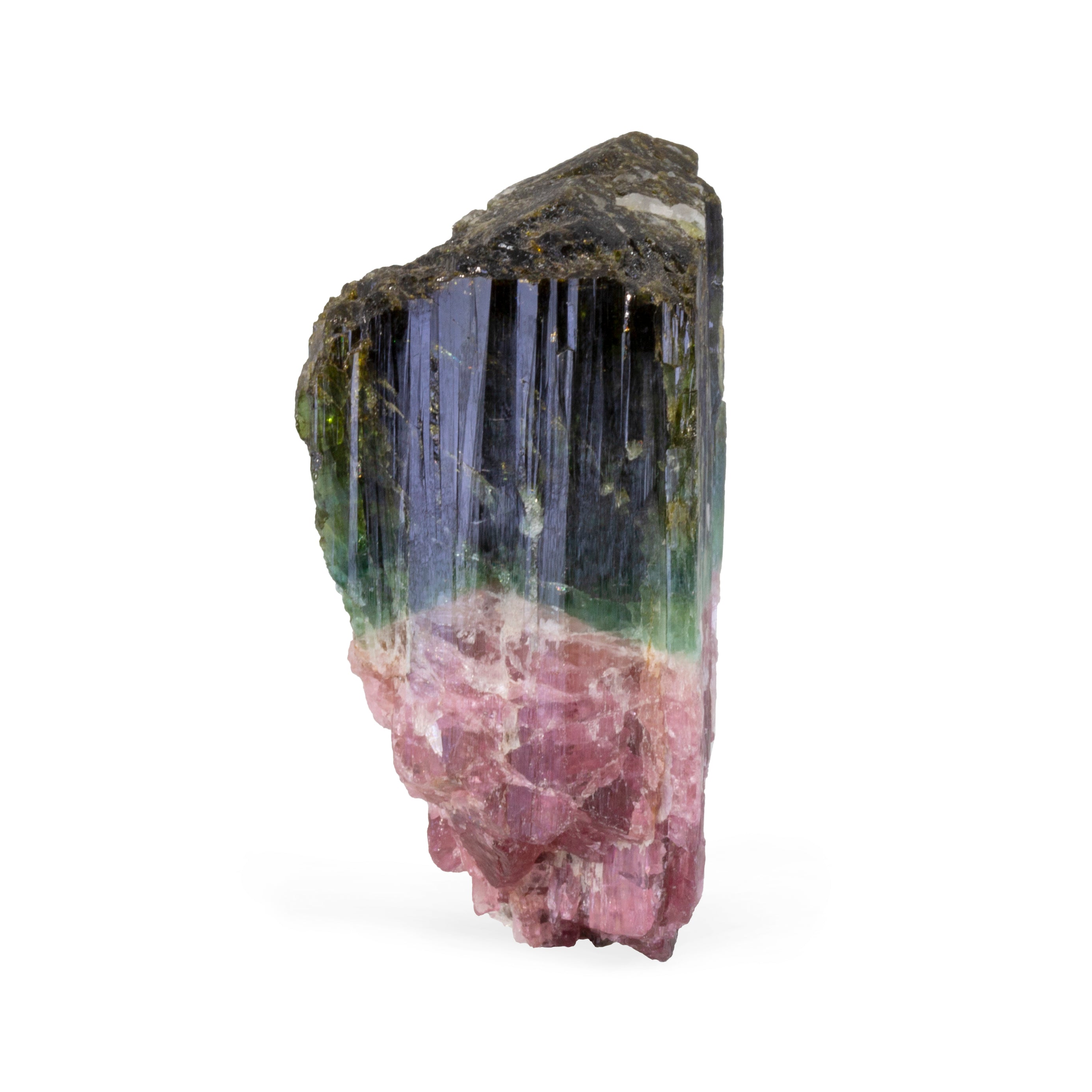 Bi-Color Green and Pink 1.96 inch 43.6 gram Natural Gem Crystal - Brazil - WX-009 - Crystalarium