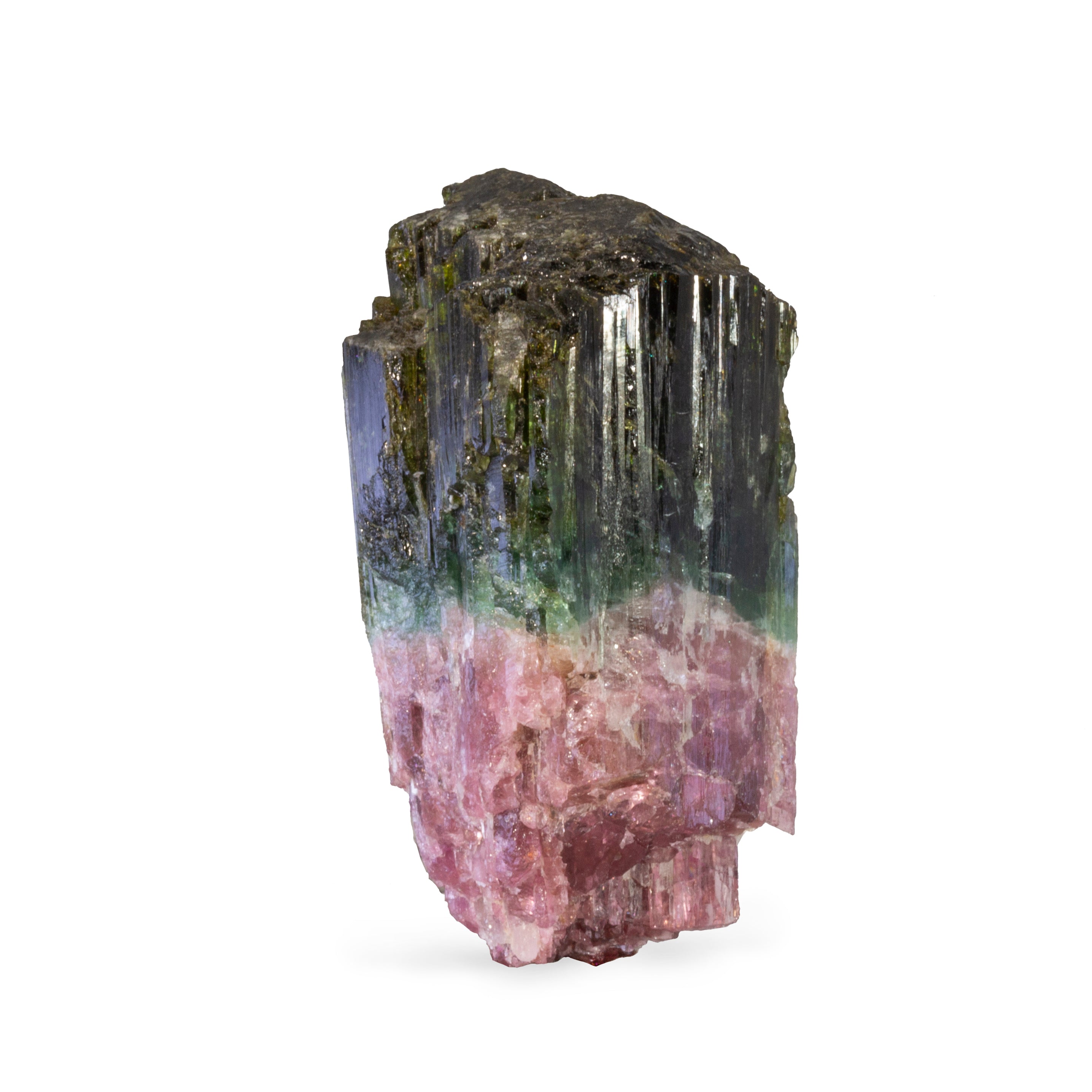 Bi-Color Green and Pink 1.96 inch 43.6 gram Natural Gem Crystal - Brazil - WX-009 - Crystalarium