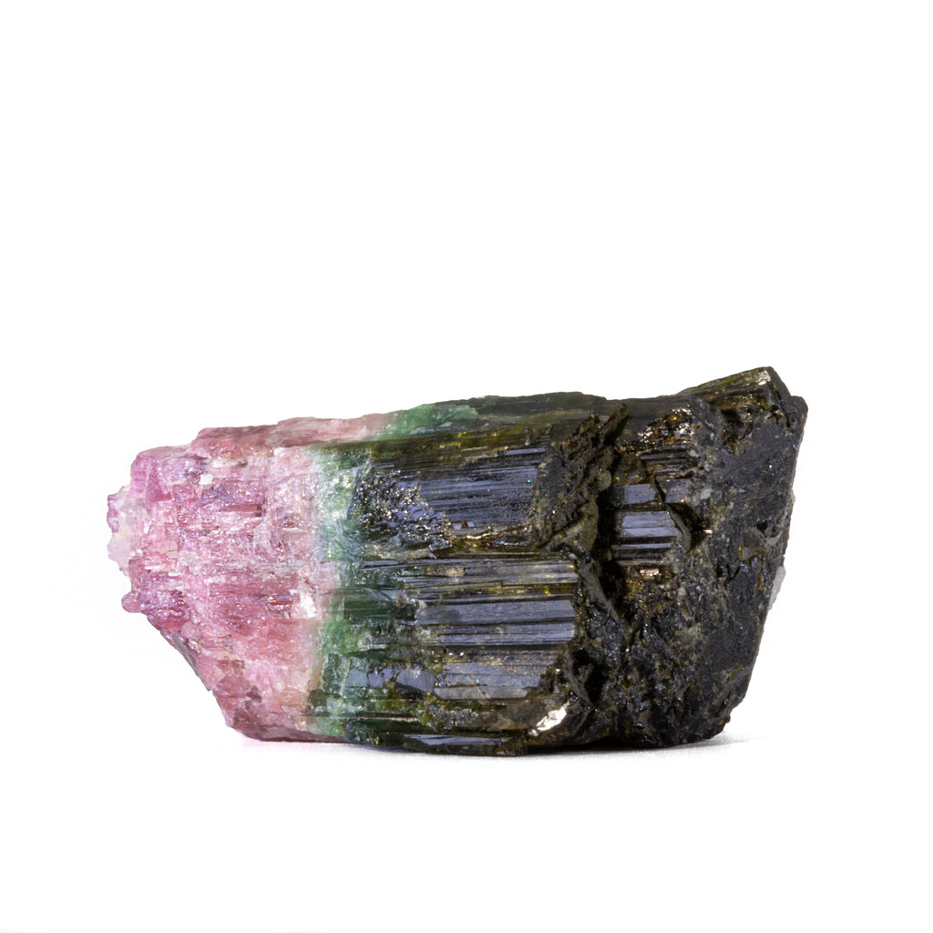 Bi-Color Green and Pink 1.96 inch 43.6 gram Natural Gem Crystal - Brazil - WX-009 - Crystalarium