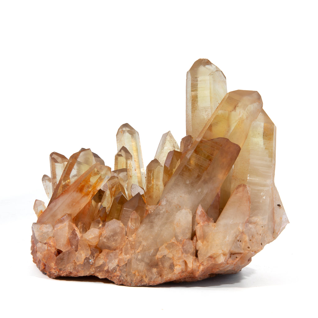 Citrine 5 inch 1.76 lb Natural Laser Crystal Cluster - Zambia - JJX-381 - Crystalarium