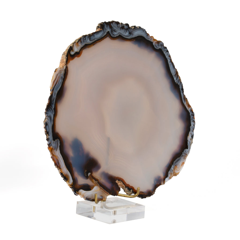 Agate 6 inch Polished Crystal Slice - Brazil - CCH-037 - Crystalarium