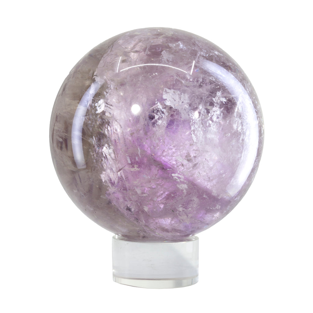 Amethyst and Quartz Phantom 3.6 inch 2.5 lb Polished Crystal Sphere - Brazil - GGL-114 - Crystalarium