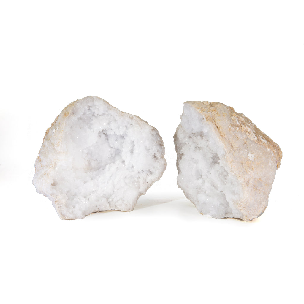 White Quartz Geode Pair .58 lb 3.2 in - Morocco - HHX-270 - Crystalarium