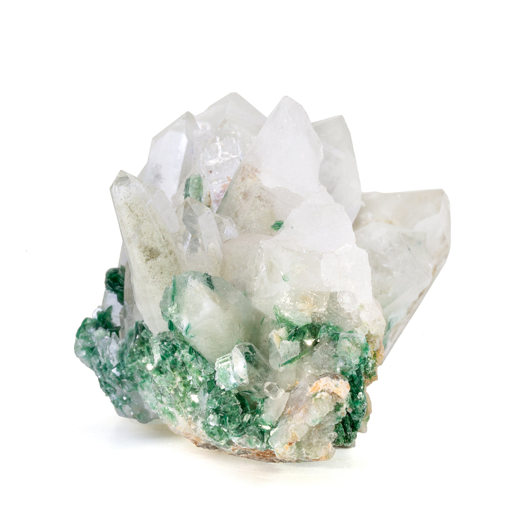 Quartz with Fuchsite 4.1 inch 358 gram Natural Crystal Cluster - Brazil - YX-411 - Crystalarium