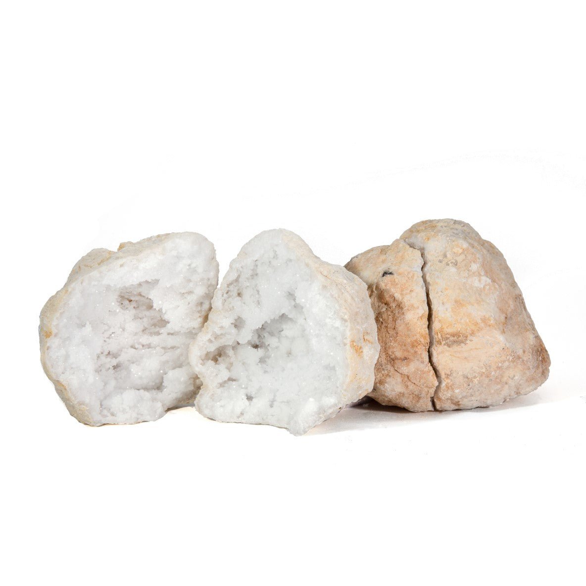 White Quartz Geode Pair .58 lb 3.2 in - Morocco - HHX-270 - Crystalarium