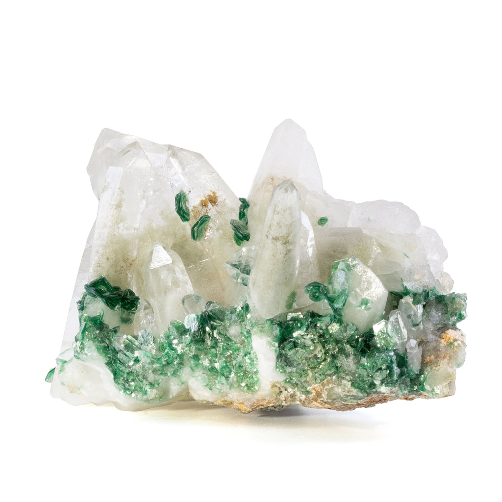 Quartz with Fuchsite 4.1 inch 358 gram Natural Crystal Cluster - Brazil - YX-411 - Crystalarium