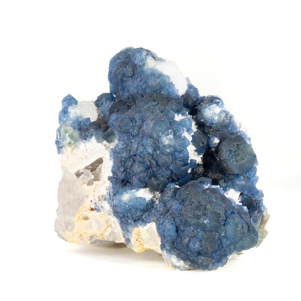 Blue Fluorite over Quartz 371 gram 4 inch Natural Specimen - China - BBX-557 - Crystalarium
