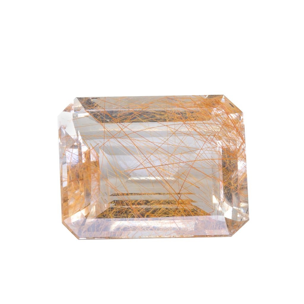 Rutilated Quartz 26.54 carat Faceted Gemstone - 17-054 - Crystalarium