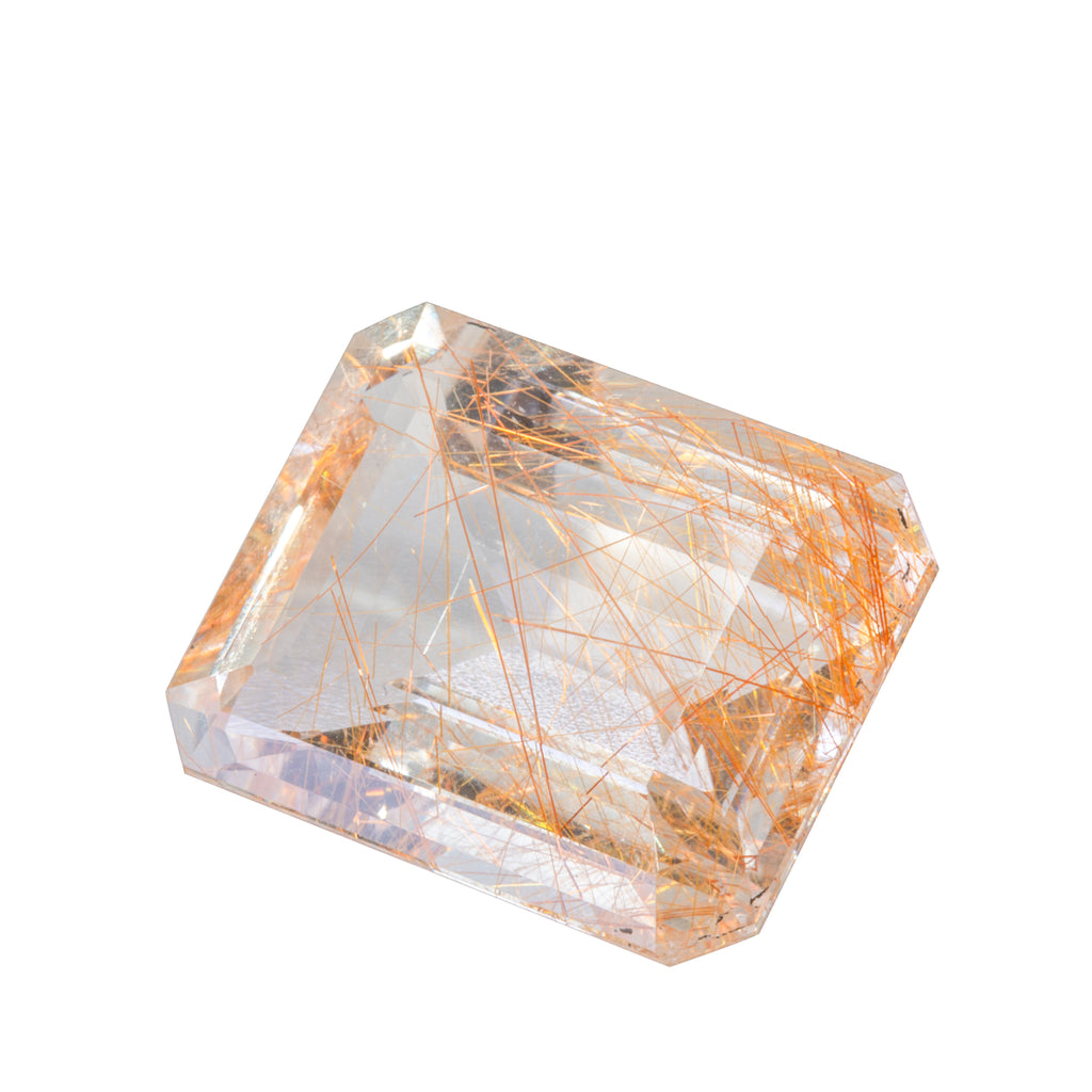 Rutilated Quartz 26.54 carat Faceted Gemstone - 17-054 - Crystalarium