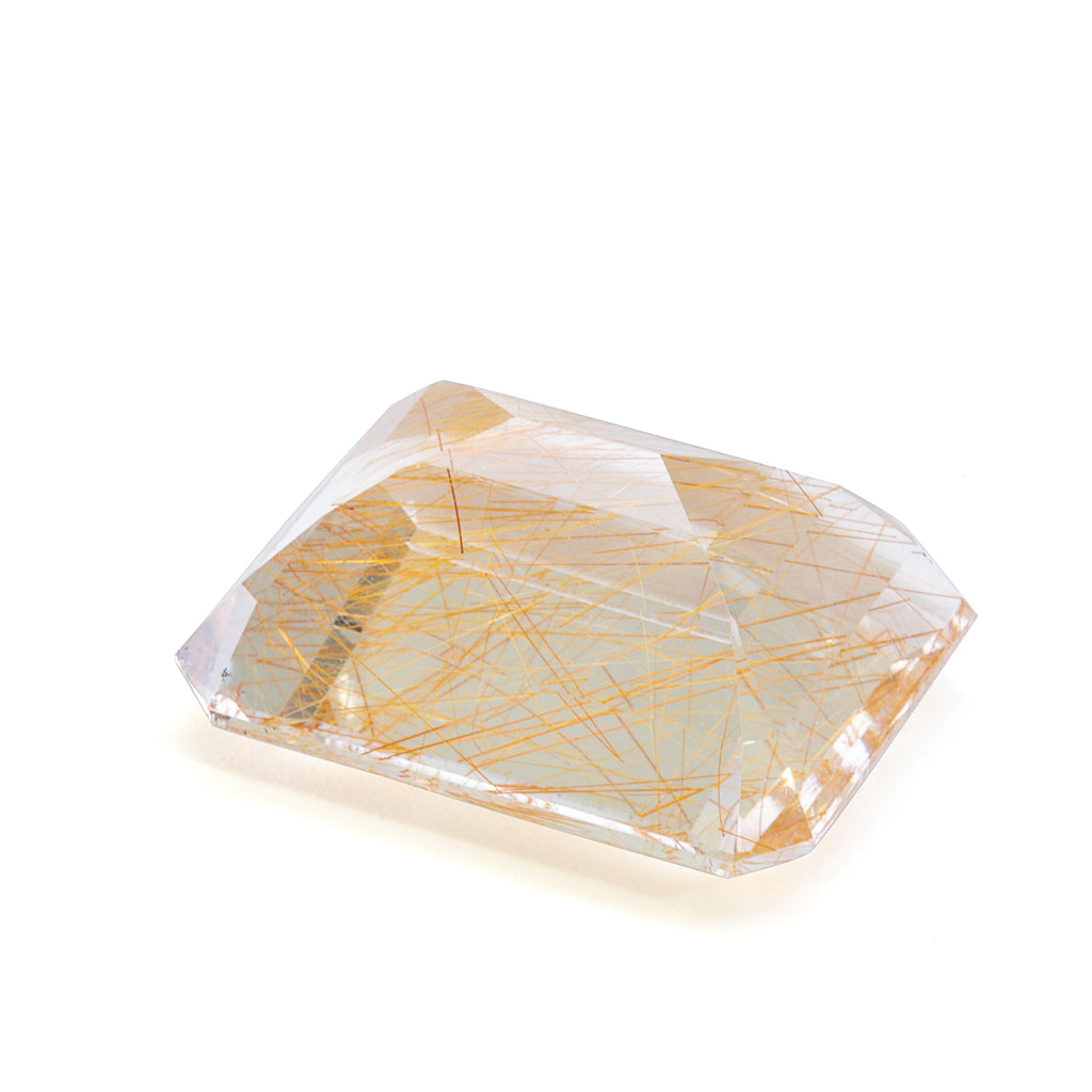Rutilated Quartz 26.54 carat Faceted Gemstone - 17-054 - Crystalarium