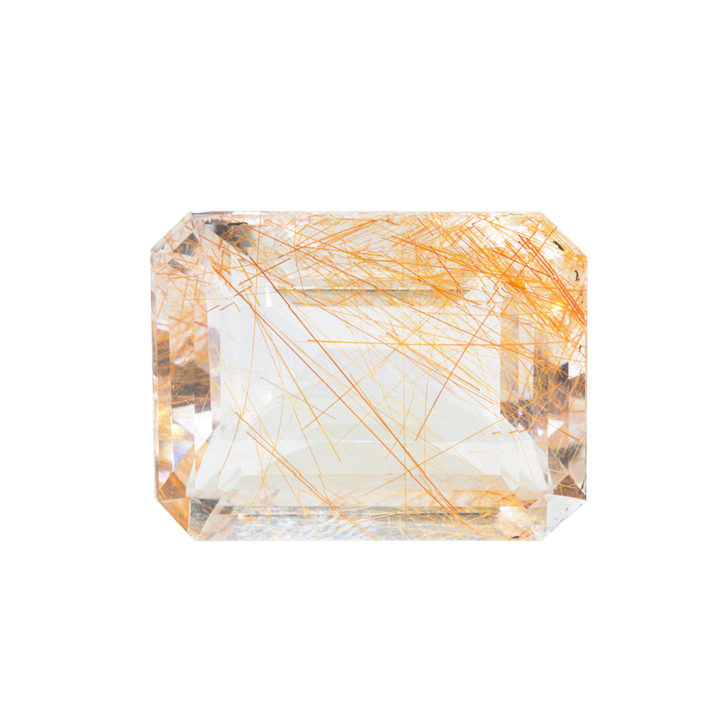 Rutilated Quartz 26.54 carat Faceted Gemstone - 17-054 - Crystalarium