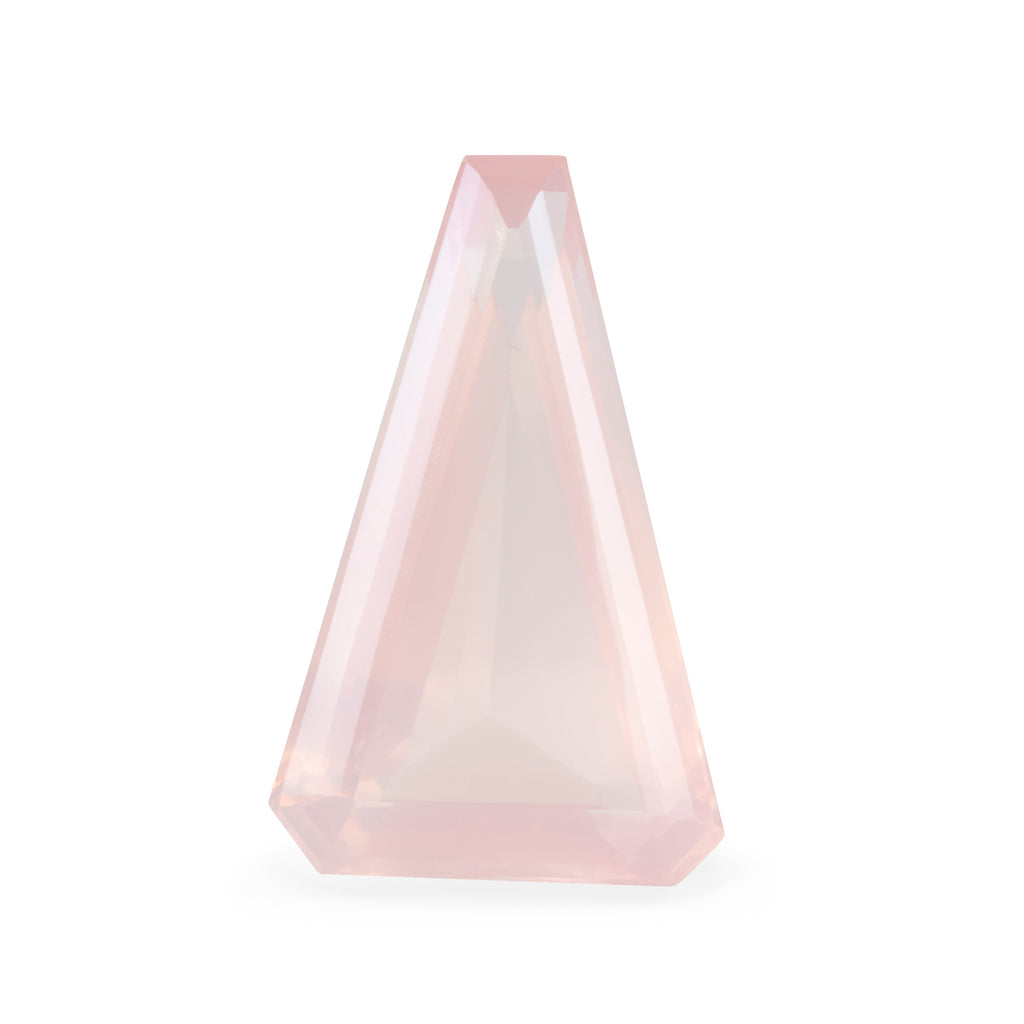 Rose Quartz 80.5 carats Tapered Baguette Faceted Gemstone - PV-073 - Crystalarium