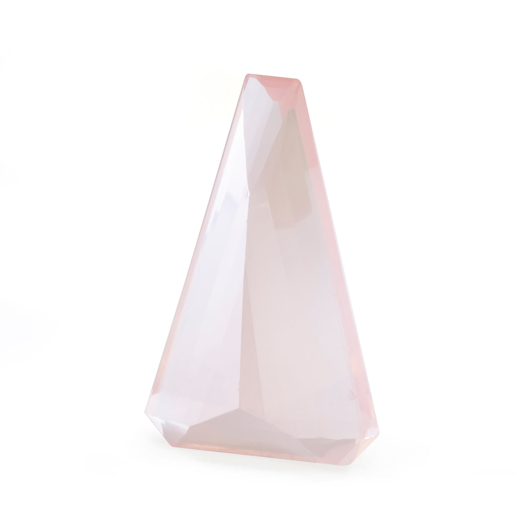 Rose Quartz 80.5 carats Tapered Baguette Faceted Gemstone - PV-073 - Crystalarium