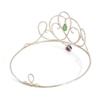 Amethyst with Tsavorite Garnet Handcrafted Sterling Silver Crown - HHO-041 - Crystalarium